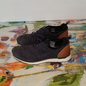 Johnston & Murphy Brushed Blue Suede Brown Trim Xc4 Size 12m